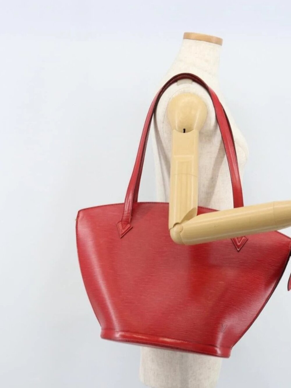 LOUIS VUITTON Epi Saint Jacques Shopping Shoulder Bag Red M52277 LV Auth 173745